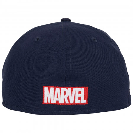 Captain America American Flag Navy Colorway New Era 59Fifty Fitted